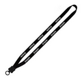 1/2" Nylon Lanyard With Plastic Clamshell And O-Ring